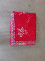 Zari work Georgette red sari - Image 2