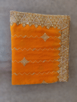 Zari work Georgette mustard saree