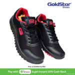 Goldstar G10-G404 Black Red Sports Shoes for Men – Lightweight Comfortable Running & Casual Sneakers