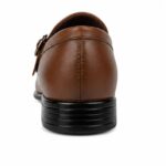 Run Shoes Double Buckle Coffee Loafers (2289) - Image 3