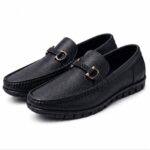 Run shoes Black Buckle Loafers (2306)