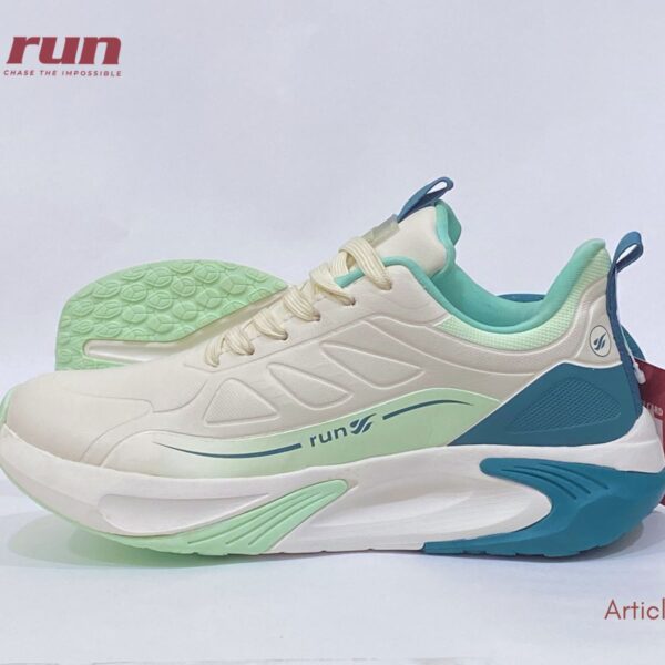 Run Shoes White/Green Sports Shoes for Men  (7184)