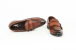 Run Shoes Men’s Formal Double Monk Strap Loafers – Brown