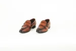 Run Shoes Men’s Formal Double Monk Strap Loafers – Brown - Image 2