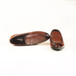 Run Shoes Leather Slip-on Penny Loafers for Men (2258) - Image 10